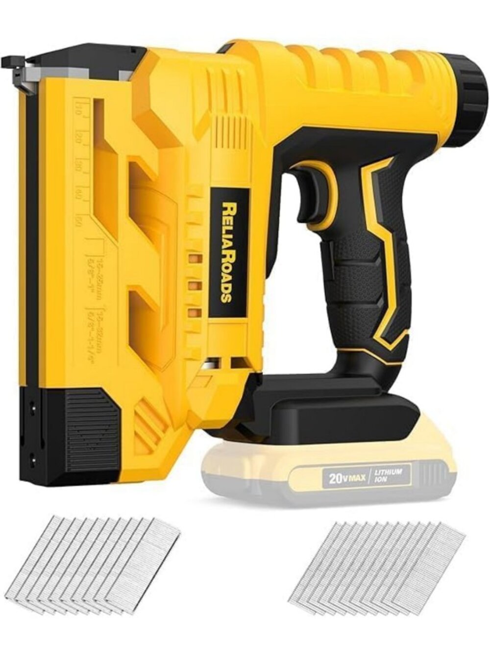 Cordless 2-in-1 Brad Nailer & Crown Stapler - Lightweight, 1600 Nails/Staples